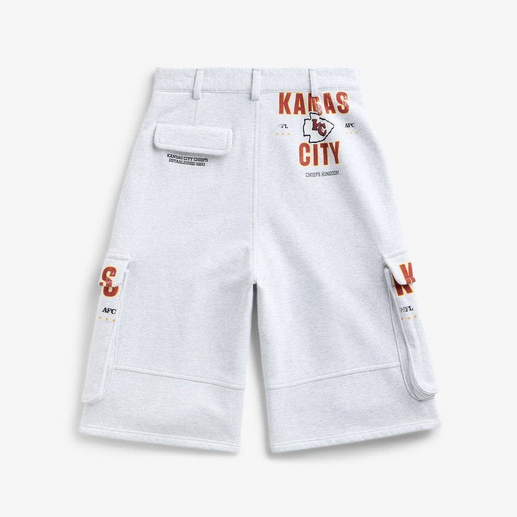 Kansas City Chiefs Off Season x NFL Women's Fleece Cargo Shorts Heather Gray