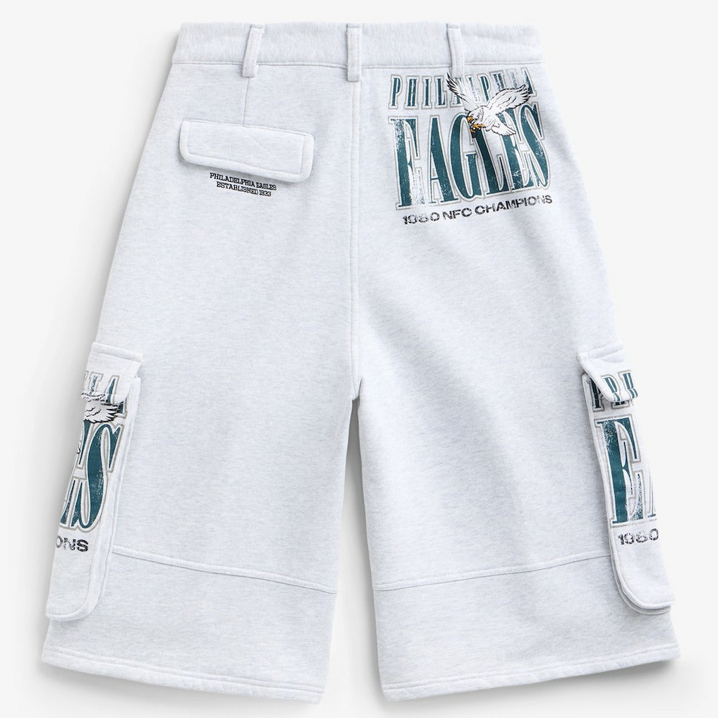 Philadelphia Eagles Off Season x NFL Women's Fleece Cargo Shorts Heather Gray