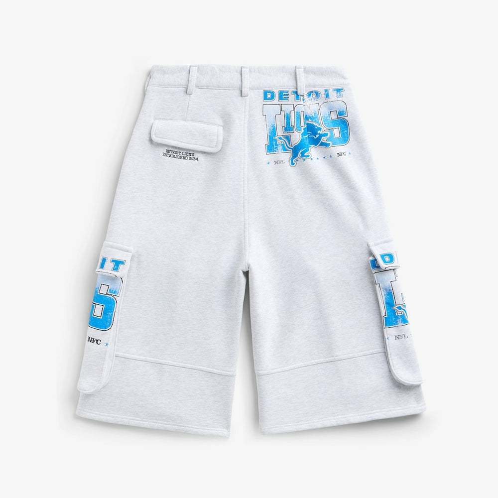 Detroit Lions Off Season x NFL Women's Fleece Cargo Shorts Heather Gray