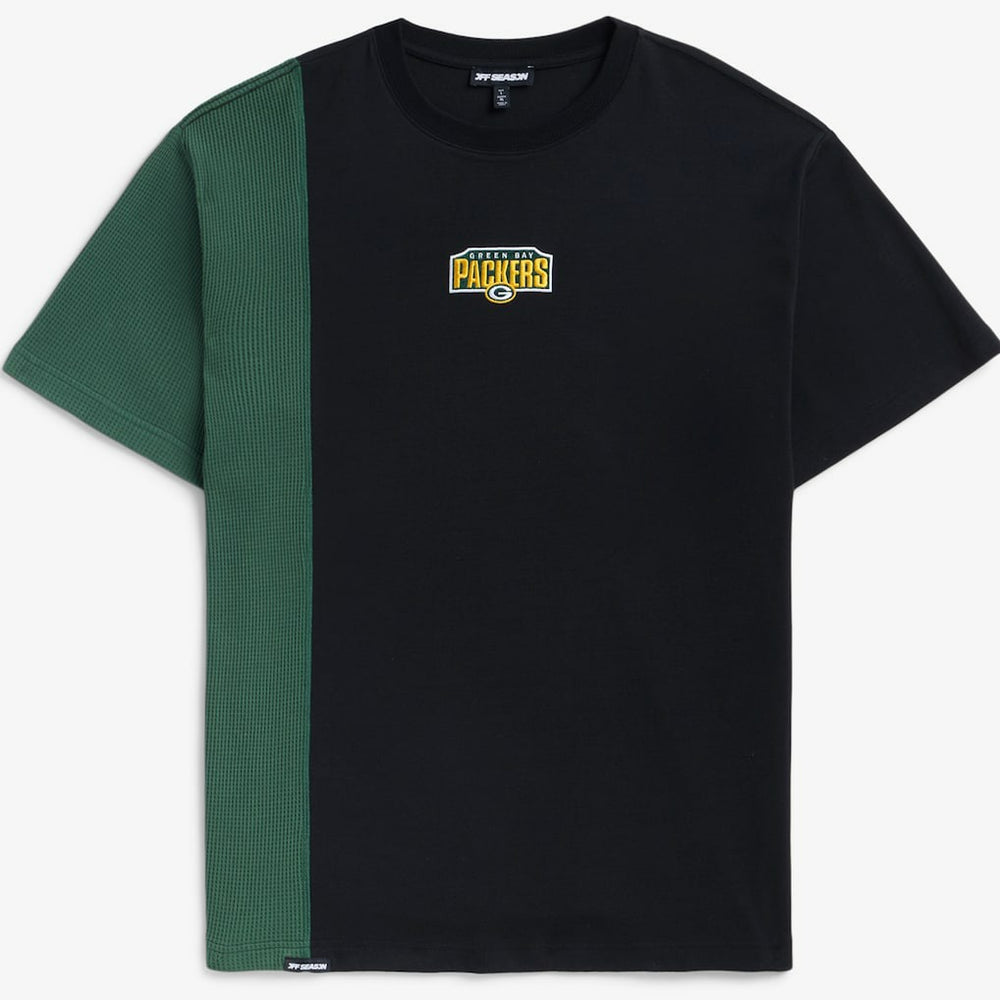 Green Bay Packers Off Season x NFL Unisex Spliced T-Shirt Black