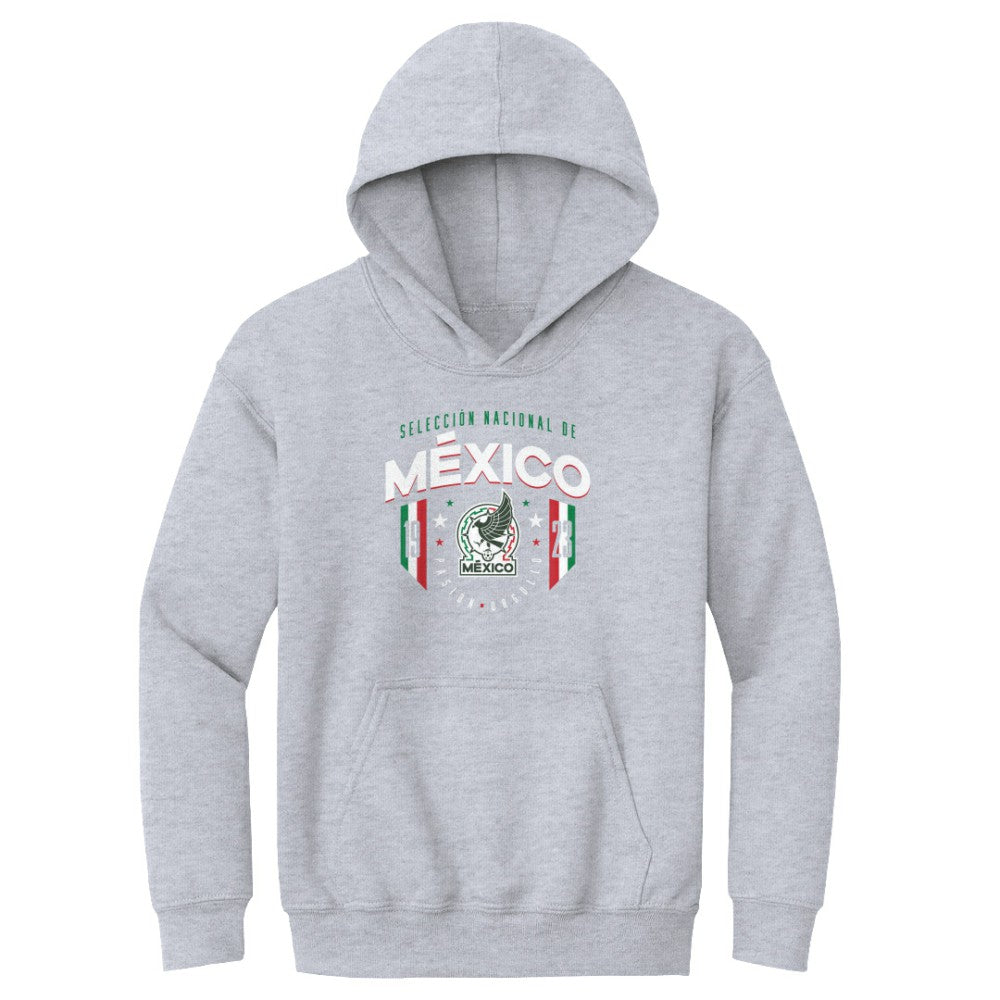 Mexico National Team 500 Level Youth 1923 Pullover Hoodie Gray