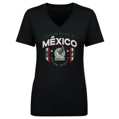 Mexico National Team 500 Level Women's V-Neck T-Shirt Black