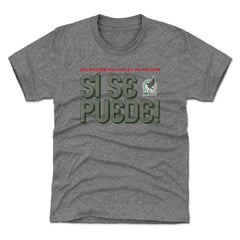 Mexico National Team 500 Level Youth Si Se Puede Inline Bold T-Shirt Gray