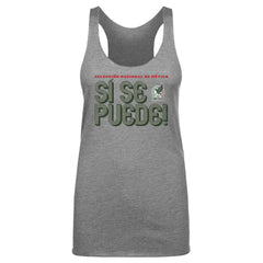 Mexico National Team 500 Level Women's Si Se Puede Inline Bold Tri-Blend Racerback Tank Top Gray