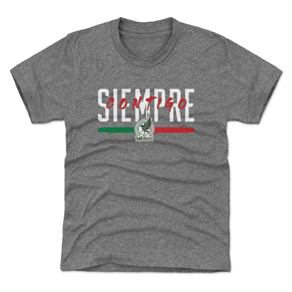 Mexico National Team 500 Level Youth Siempre Contigo T-Shirt Gray