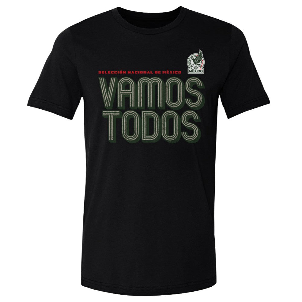 Mexico National Team 500 Level Vamos Todos Inline Bold Cotton T-Shirt Black