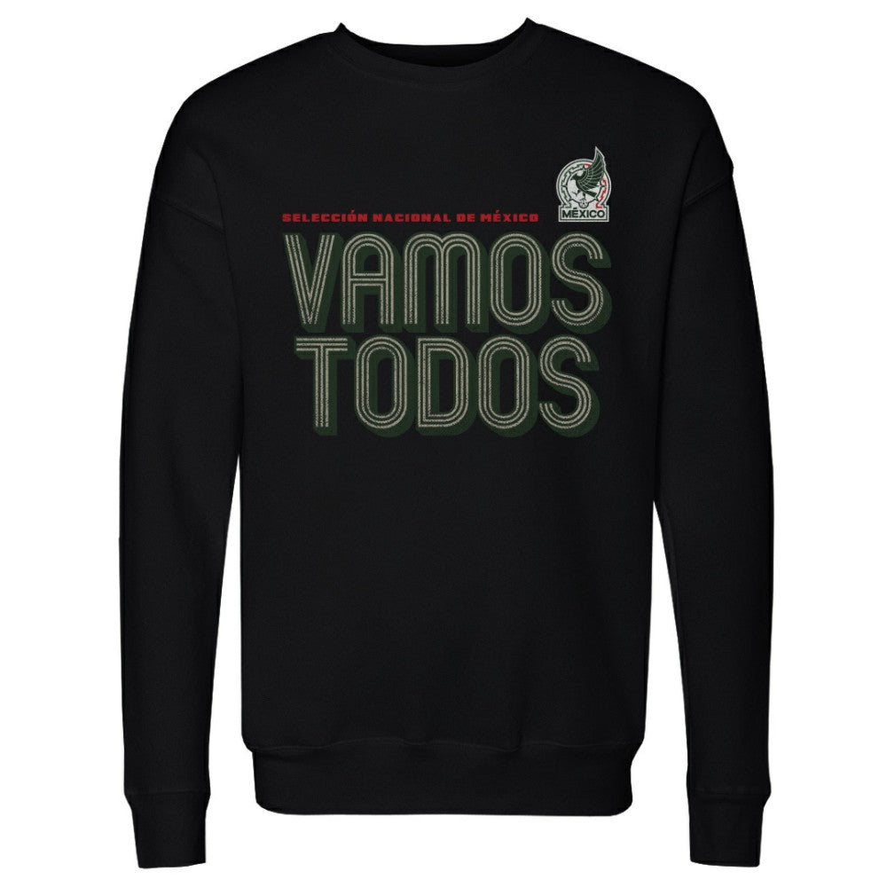 Mexico National Team 500 Level Vamos Todos Inline Bold Crewneck Sweatshirt Black