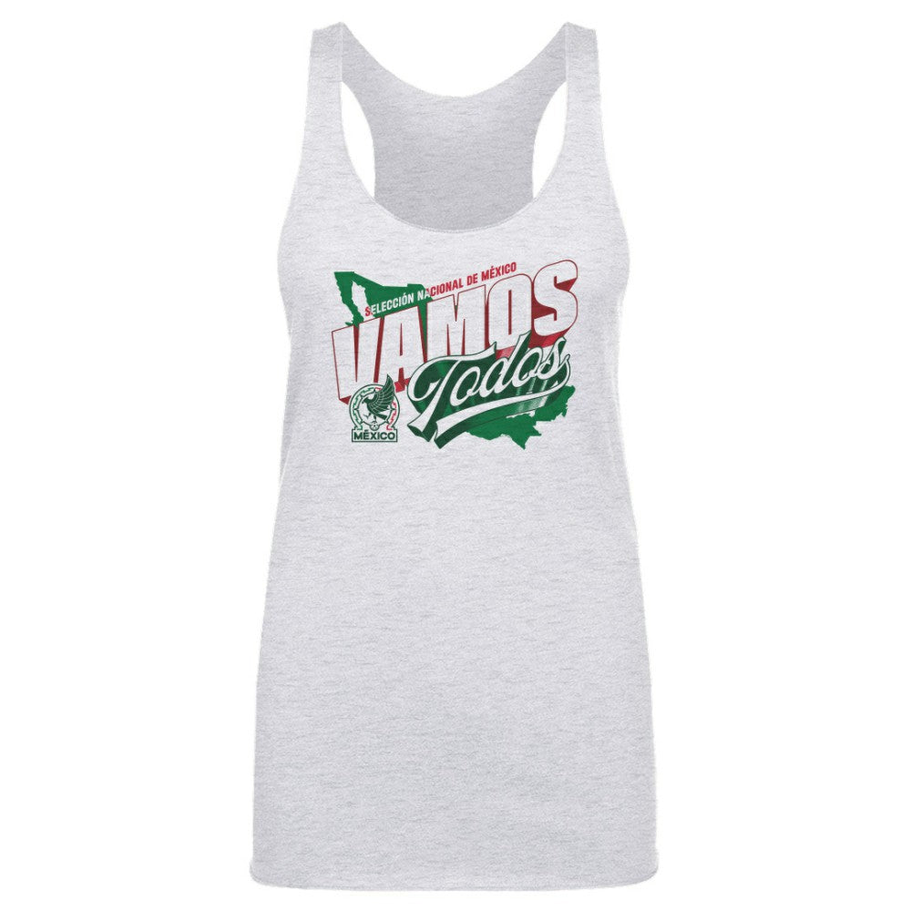 Mexico National Team 500 Level Women's Vamos Todos Country Tri-Blend Tank Top Gray