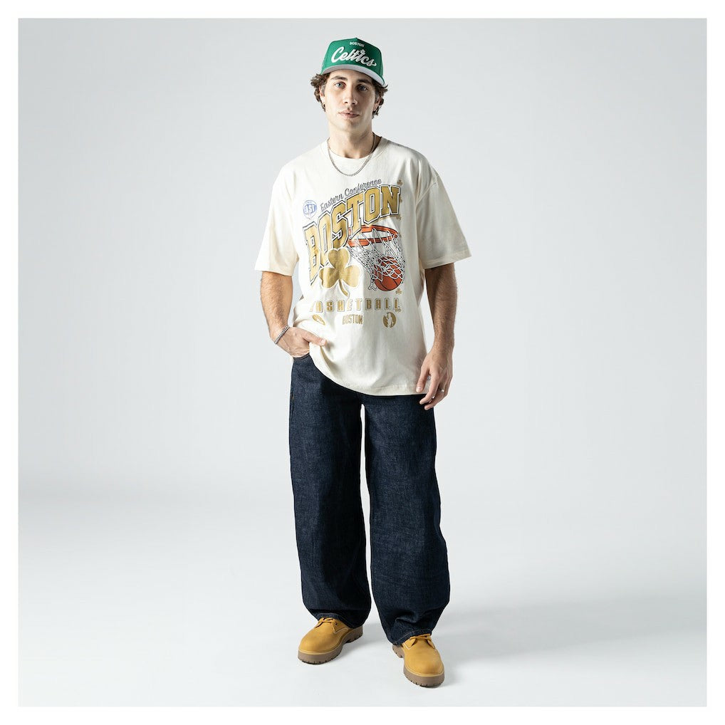 Boston Celtics Oversized City Edition Remix Vintage T-Shirt Cream | New Era outlet
