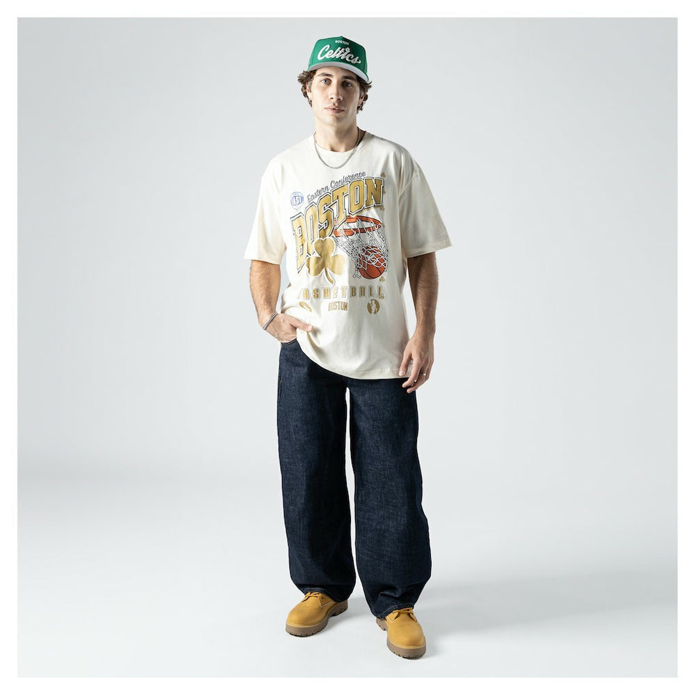 Boston Celtics Oversized City Edition Remix Vintage T-Shirt Cream | New Era outlet