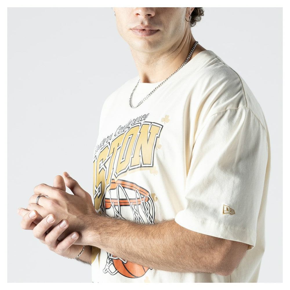 Boston Celtics Oversized City Edition Remix Vintage T-Shirt Cream | New Era outlet