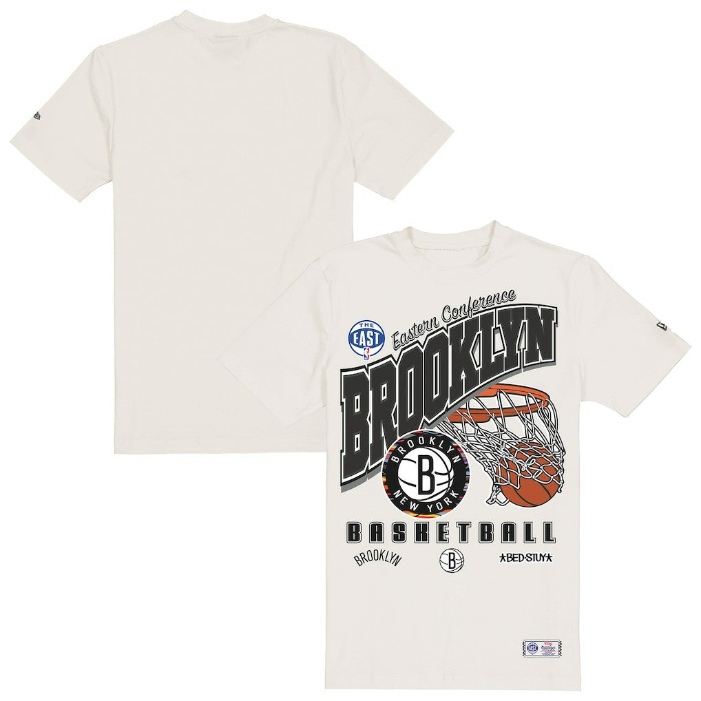 Brooklyn Nets Oversized City Edition Remix Vintage T-Shirt Cream | New Era