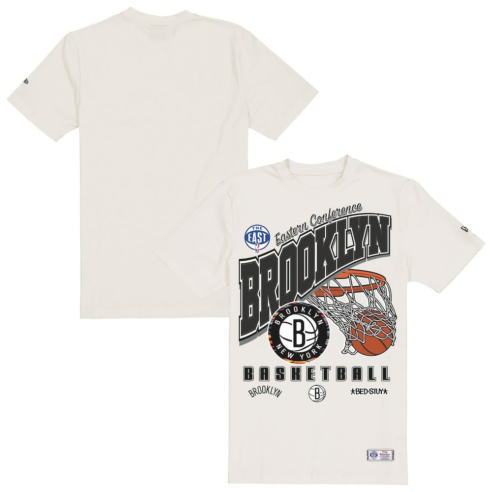 Brooklyn Nets Oversized City Edition Remix Vintage T-Shirt Cream | New Era