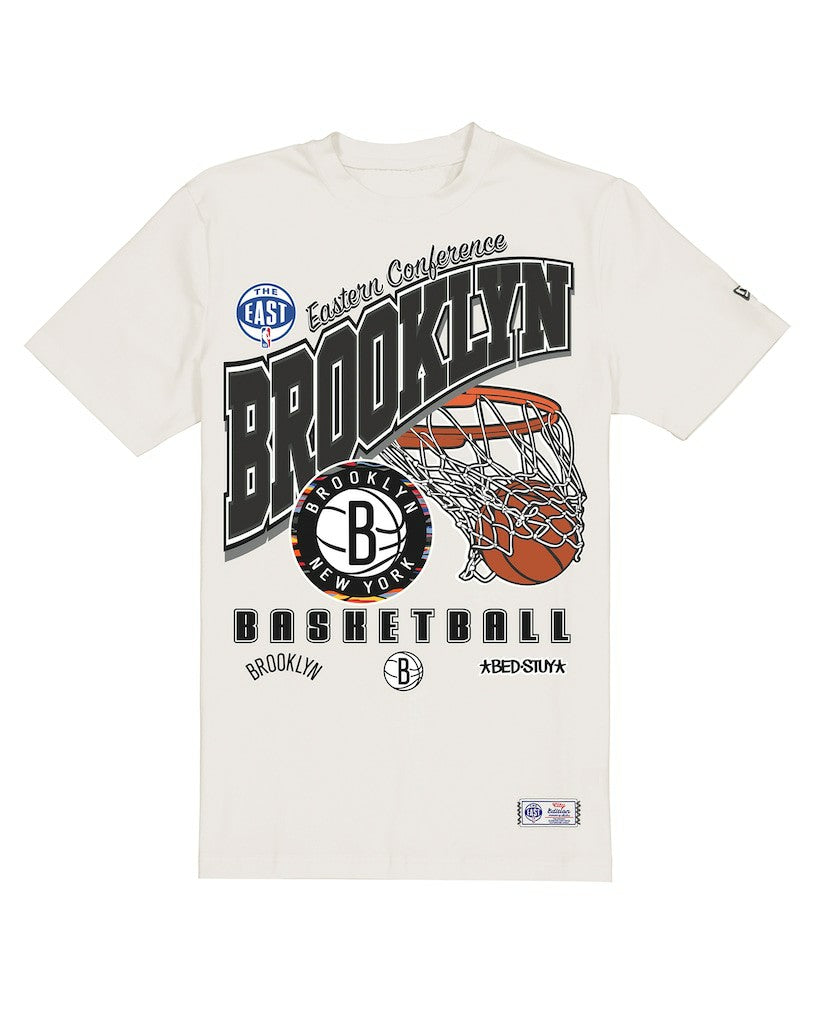 Brooklyn Nets Oversized City Edition Remix Vintage T-Shirt Cream | New Era