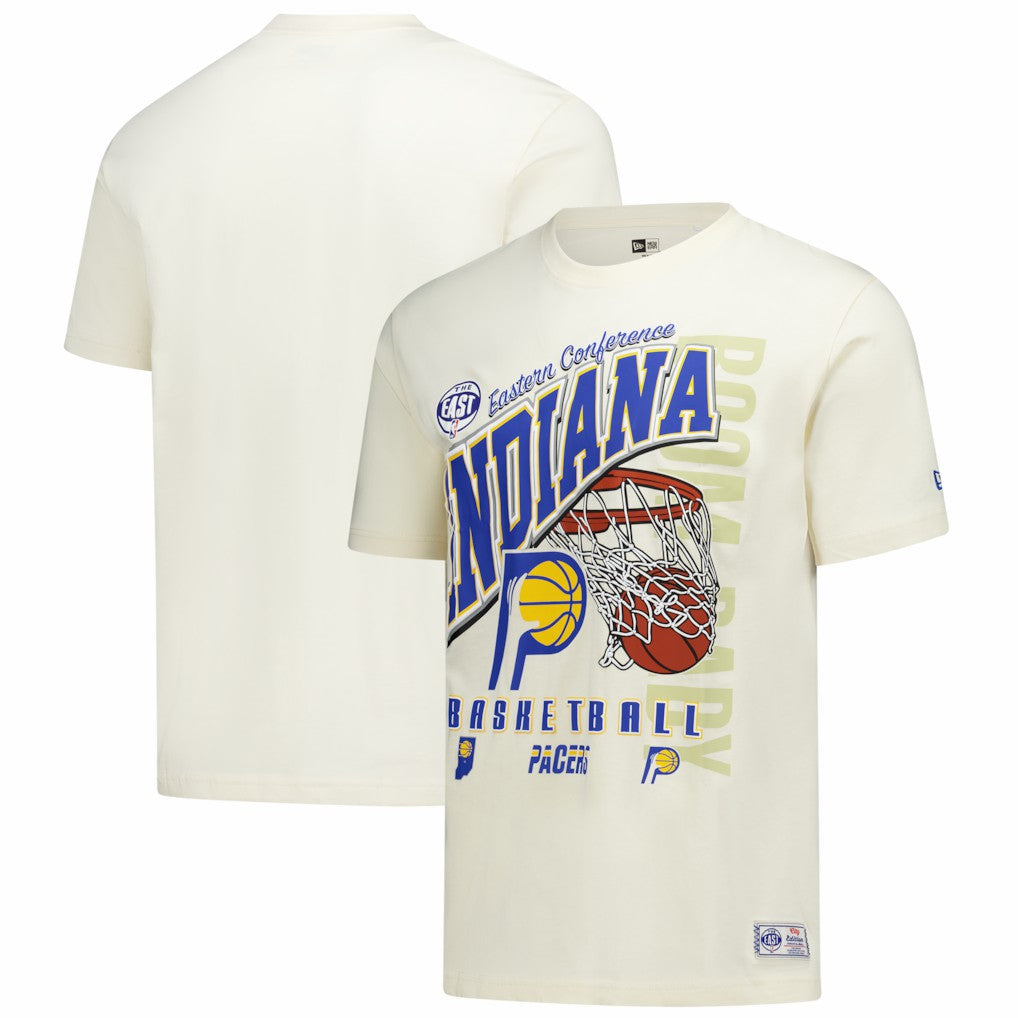 Indiana Pacers Oversized City Edition Remix Vintage T-Shirt Cream | New Era Lifestyle