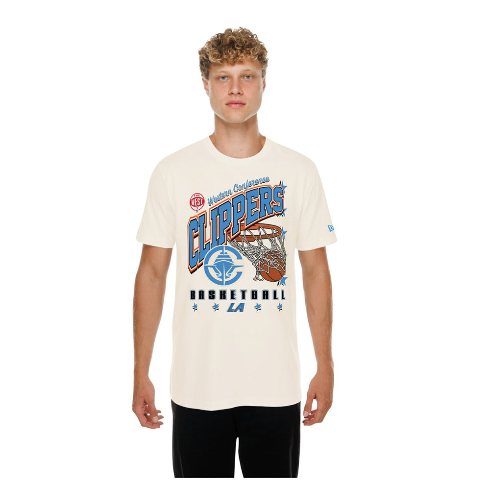 LA Clippers Oversized City Edition Remix Vintage T-Shirt Cream | New Era