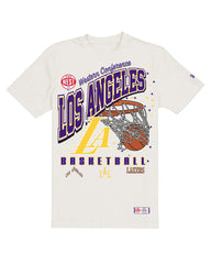 Los Angeles Lakers Oversized City Edition Remix Vintage T-Shirt Cream | New Era