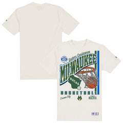 Milwaukee Bucks Oversized City Edition Remix Vintage T-Shirt Cream | New Era Lifestyle