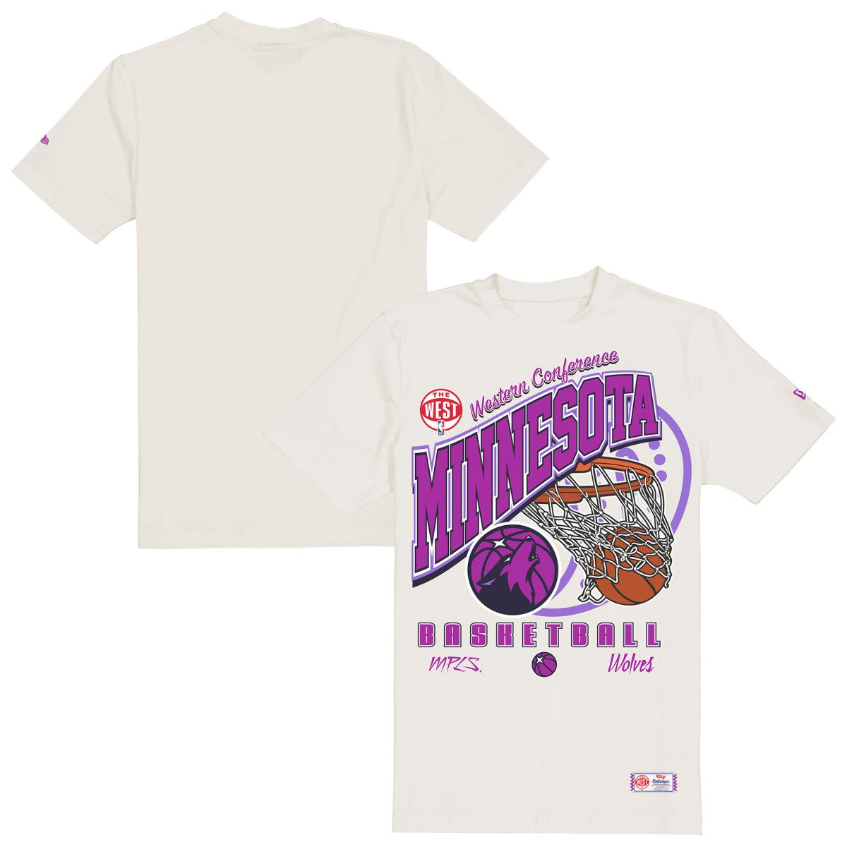 Minnesota Timberwolves Oversized City Edition Remix Vintage T-Shirt Cream | New Era Near Me