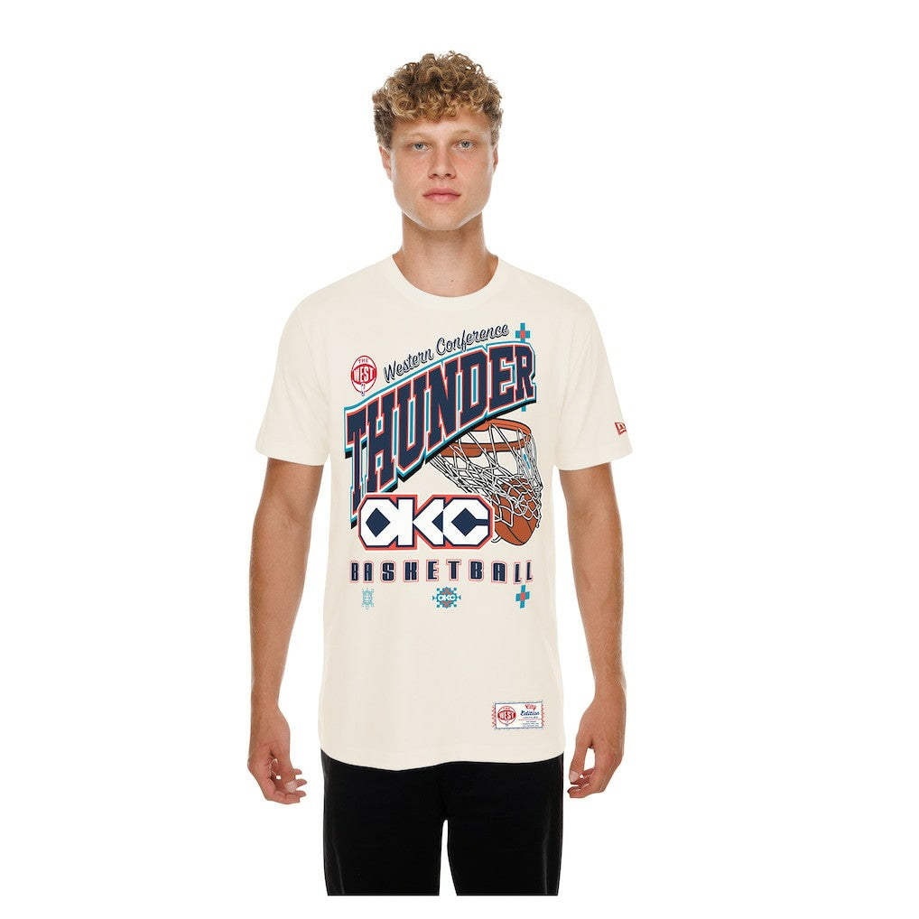 Oklahoma City Thunder Oversized City Edition Remix Vintage T-Shirt Cream | New Era outlet