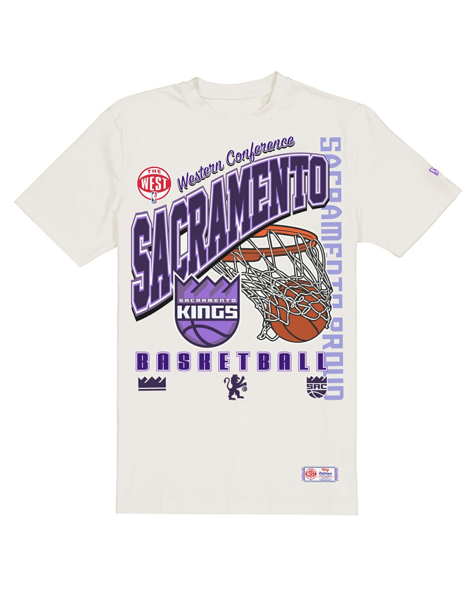 Sacramento Kings Oversized City Edition Remix Vintage T-Shirt Cream | New Era Lifestyle