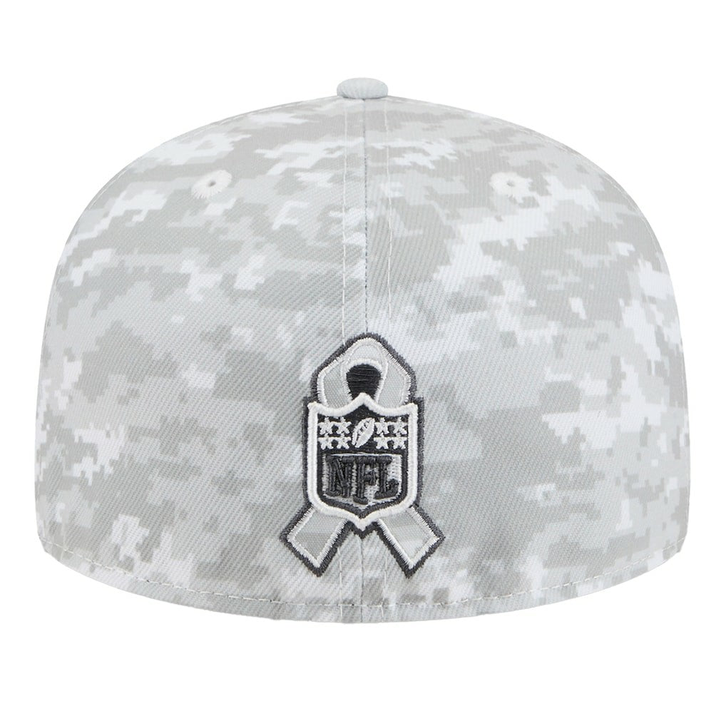 Philadelphia Eagles New Era 2025 Salute to Service Fan Pack 59FIFTY Fitted Hat White