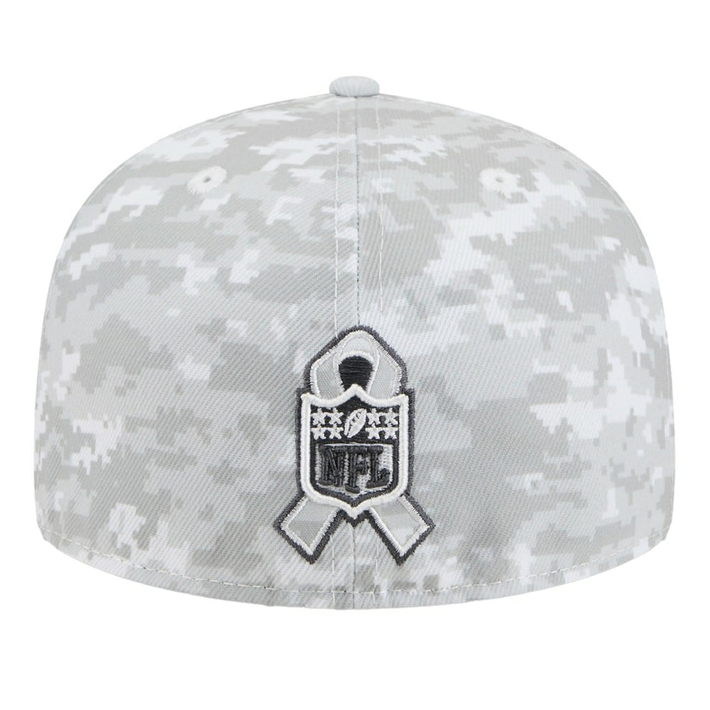 Philadelphia Eagles New Era 2025 Salute to Service Fan Pack 59FIFTY Fitted Hat White