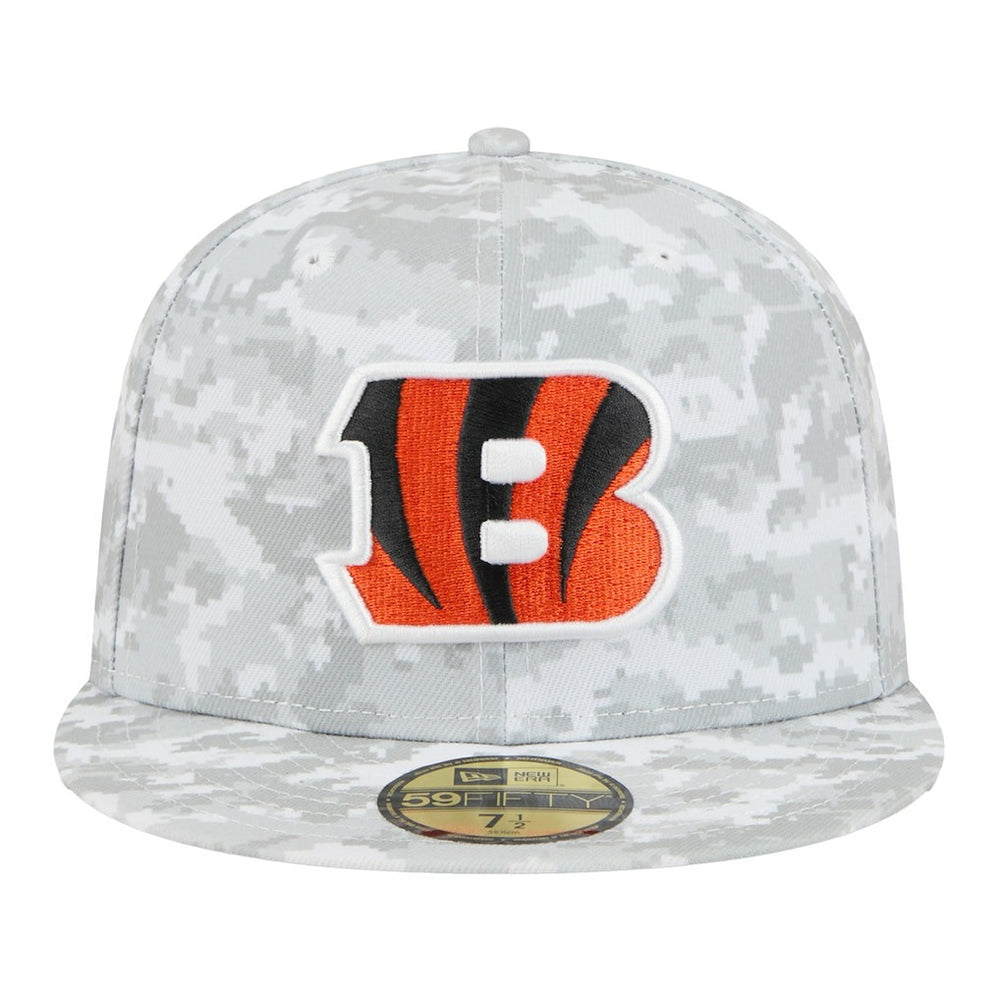 Cincinnati Bengals New Era 2025 Salute to Service Fan Pack 59FIFTY Fitted Hat White