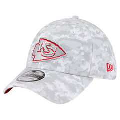 Kansas City Chiefs New Era 2025 Salute to Service Digital Camo Fan Pack 39THIRTY Flex Hat White