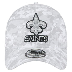 New Orleans Saints New Era 2025 Salute to Service Digital Camo Fan Pack 39THIRTY Flex Hat White