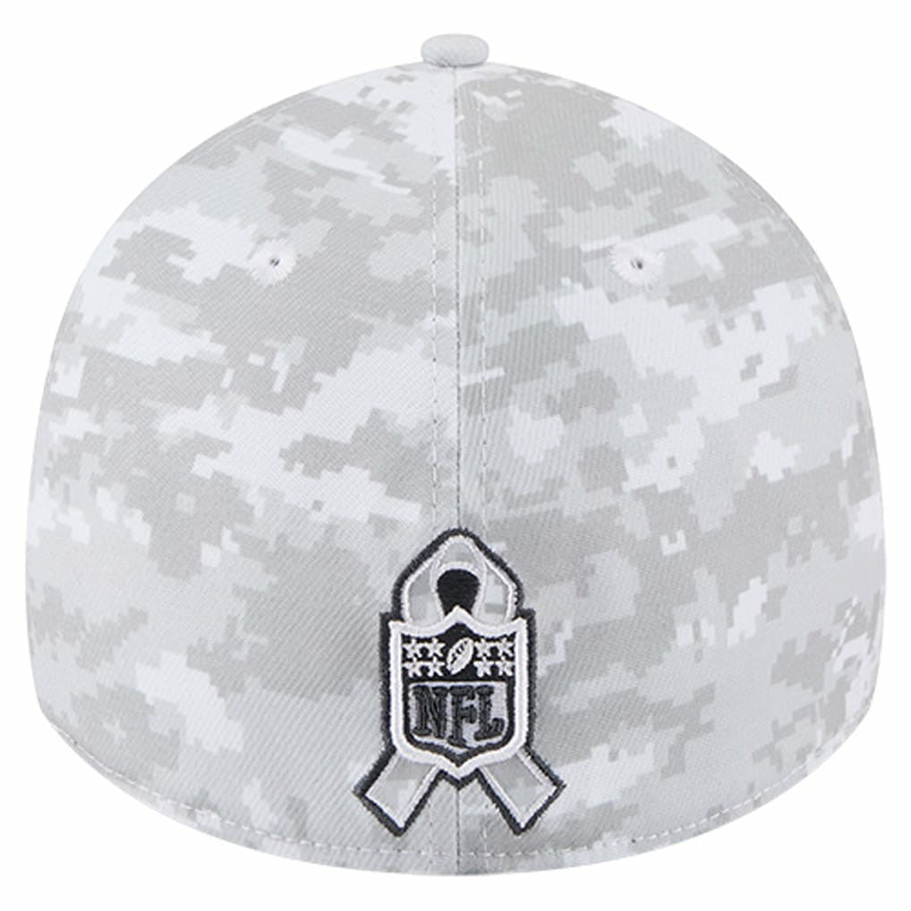 New Orleans Saints New Era 2025 Salute to Service Digital Camo Fan Pack 39THIRTY Flex Hat White