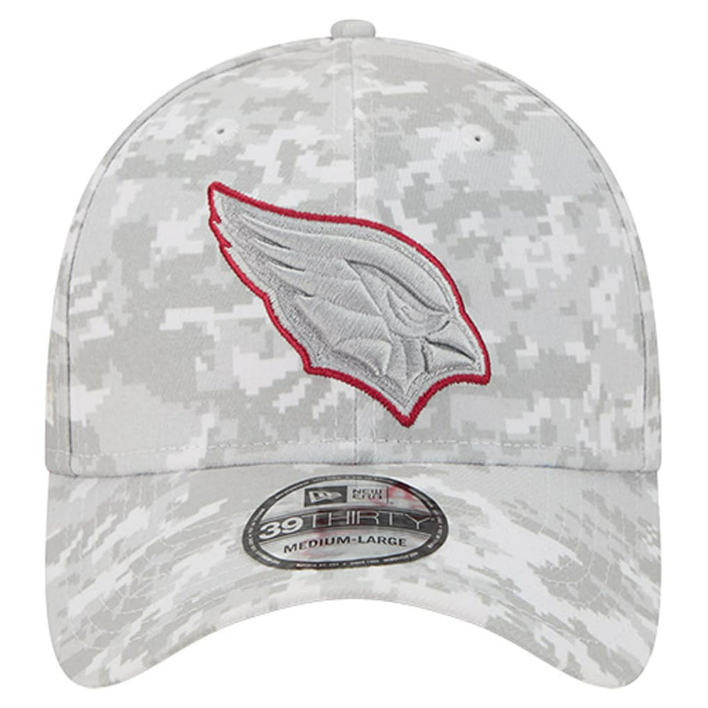 Arizona Cardinals New Era 2025 Salute to Service Digital Camo Fan Pack 39THIRTY Flex Hat White