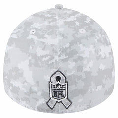 Baltimore Ravens New Era 2025 Salute to Service Digital Camo Fan Pack 39THIRTY Flex Hat White