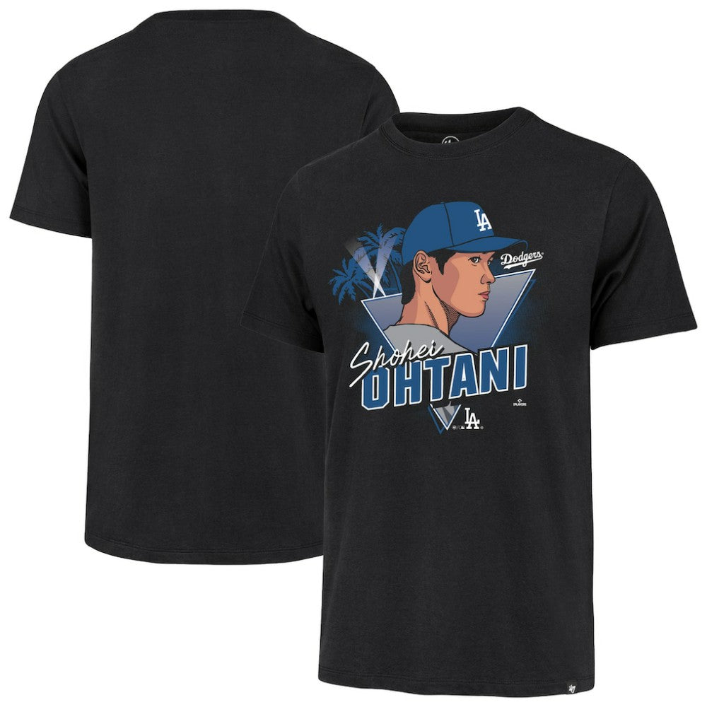 Shohei Ohtani Los Angeles Dodgers '47 Player Caricature Franklin T-Shirt - Black - 47 brand Online