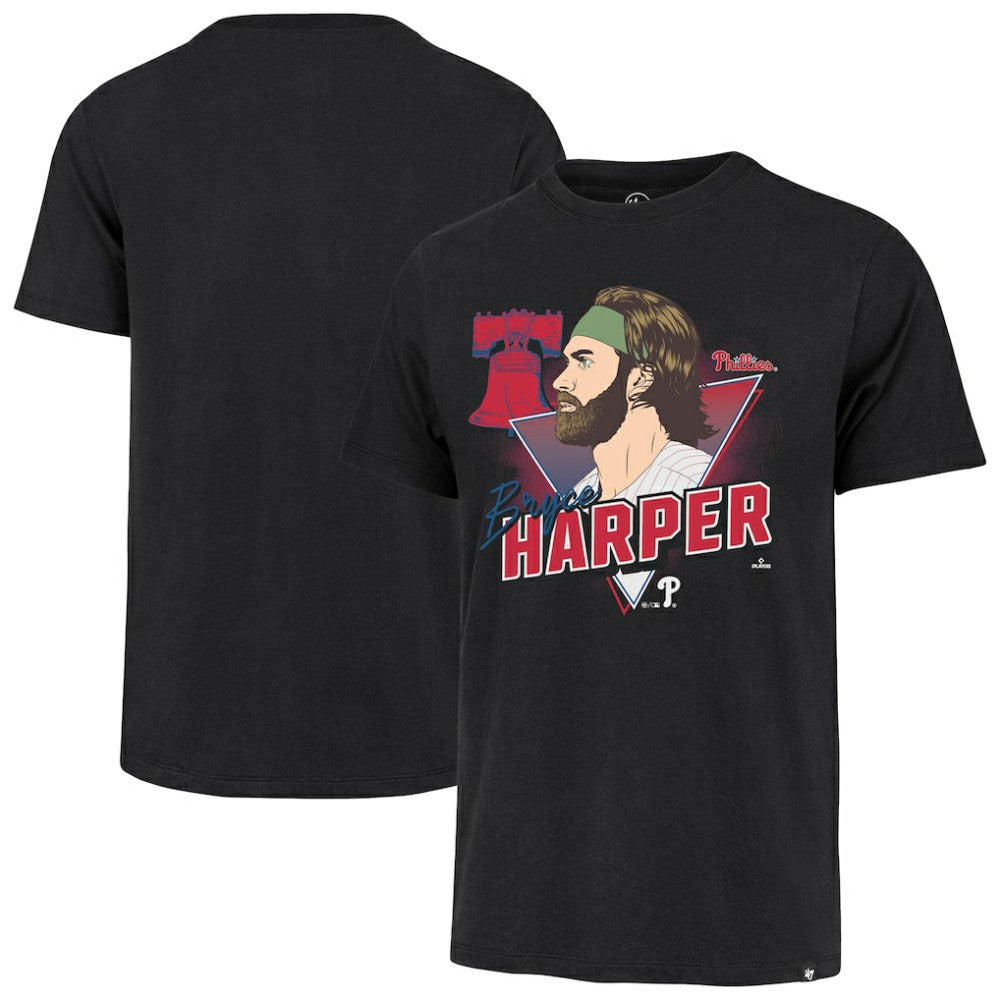 Bryce Harper Philadelphia Phillies '47 Player Caricature Franklin T-Shirt - Black - 47 brand Online