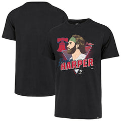 Bryce Harper Philadelphia Phillies '47 Player Caricature Franklin T-Shirt - Black - 47 brand Online