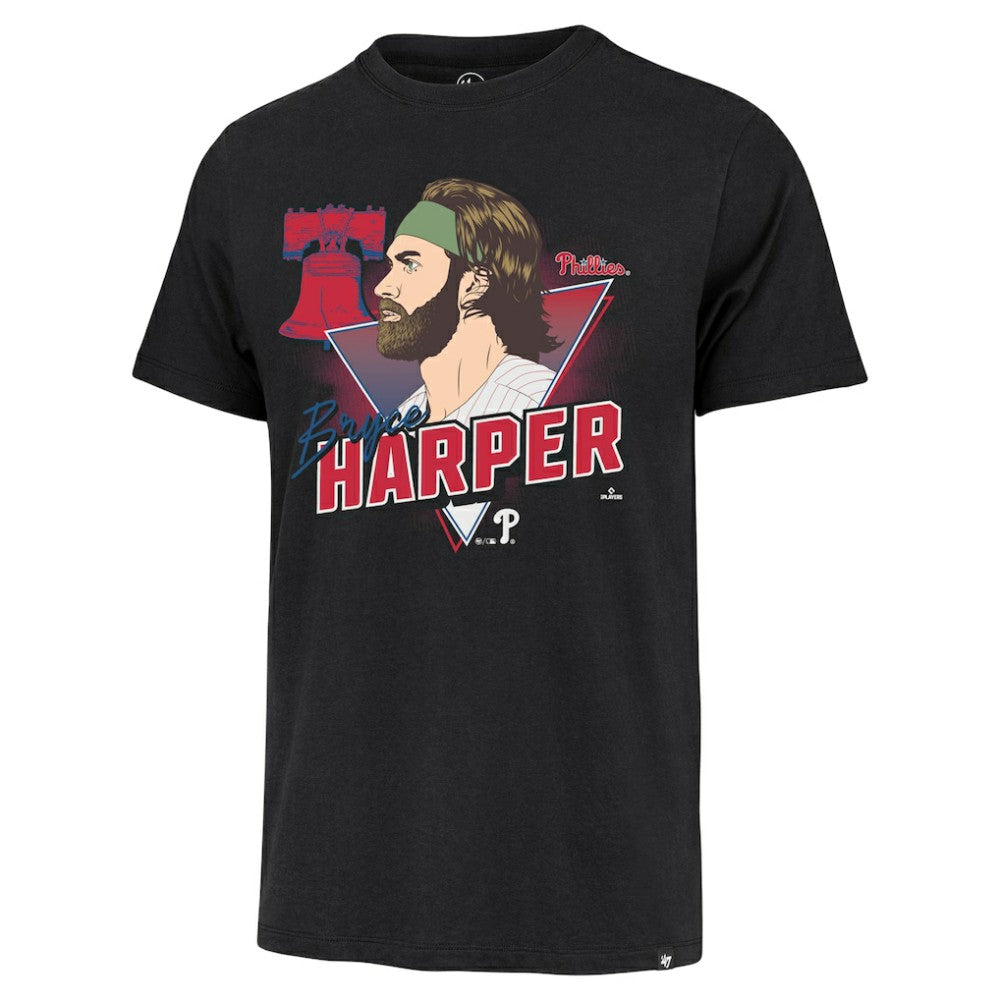 Bryce Harper Philadelphia Phillies '47 Player Caricature Franklin T-Shirt - Black - 47 brand Online