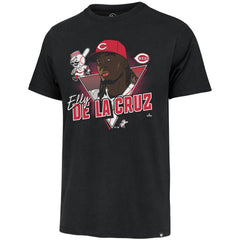 Elly De La Cruz Cincinnati Reds '47 Player Caricature Franklin T-Shirt - Black - 47 brand on Sale