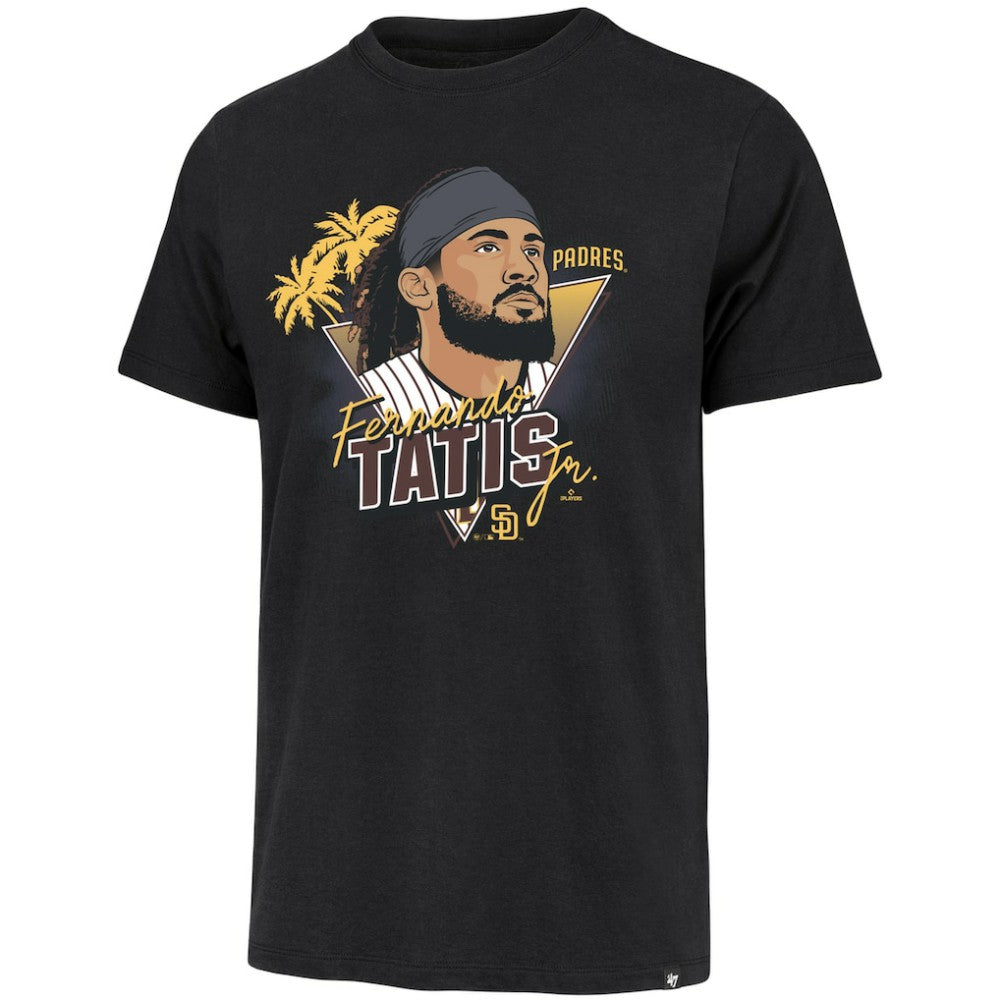 Fernando Tatis Jr. San Diego Padres '47 Player Caricature Franklin T-Shirt - Black - 47 brand Discount