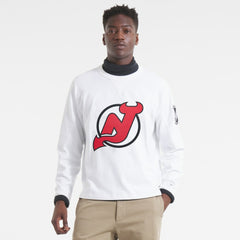 New Jersey Devils Todd Snyder Heavyweight Long Sleeve Jersey Style T-Shirt - White - NHL 203019086