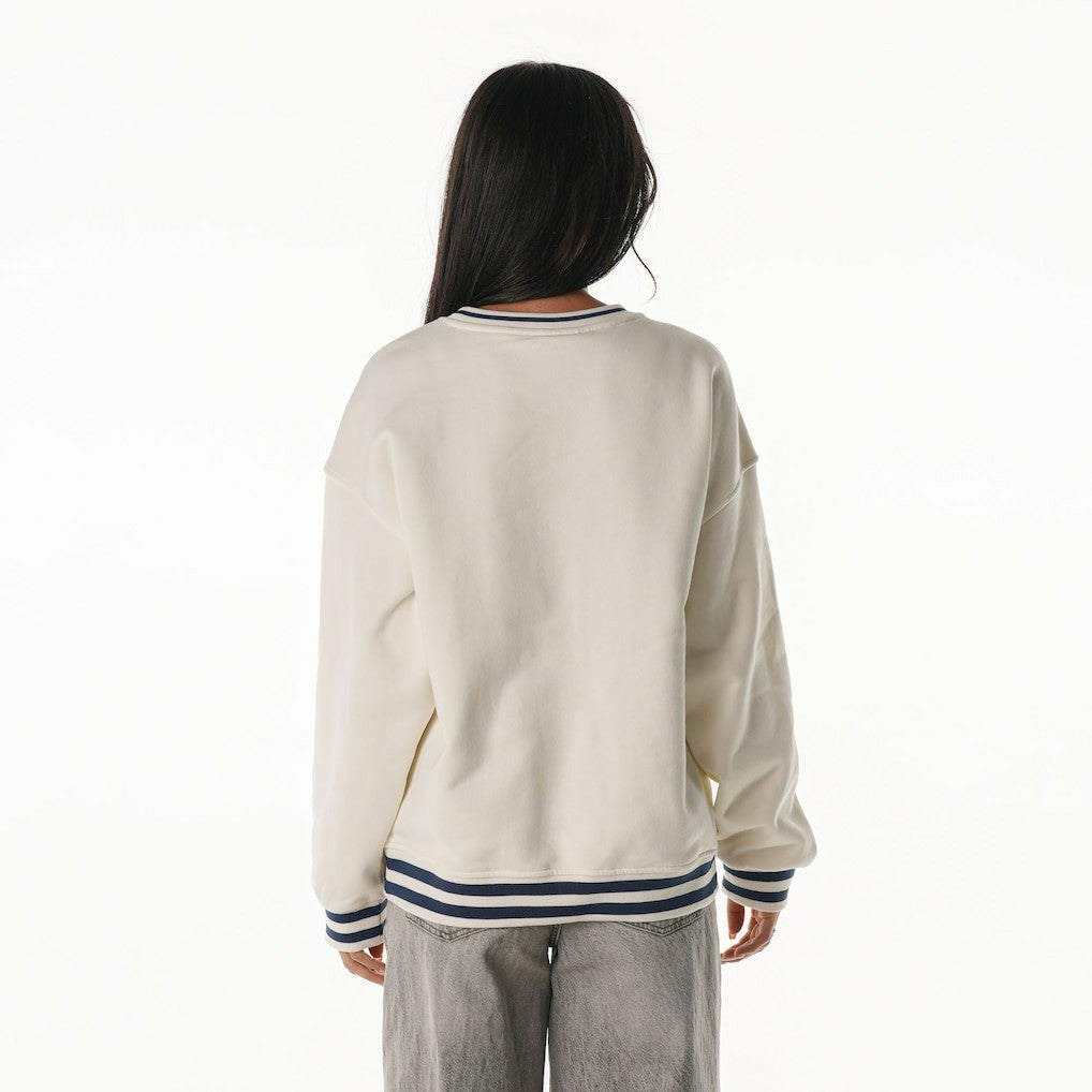Indianapolis Colts The Wild Collective Women's Oversized Vintage French Terry Sweatshirt Cream
