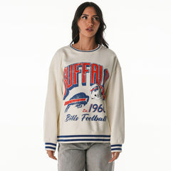 Buffalo Bills The Wild Collective Women's Oversized Vintage French Terry Sweatshirt Cream