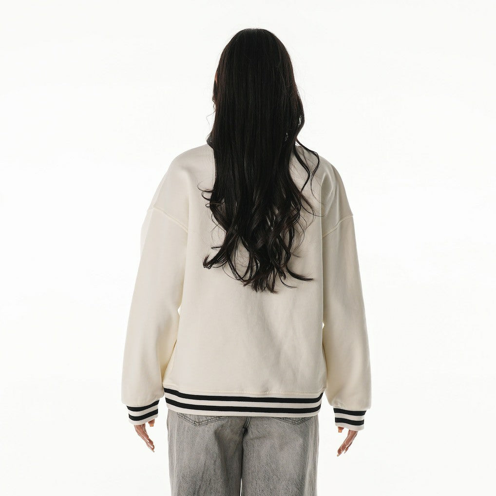 Cincinnati Bengals The Wild Collective Women's Oversized Vintage French Terry Sweatshirt Cream