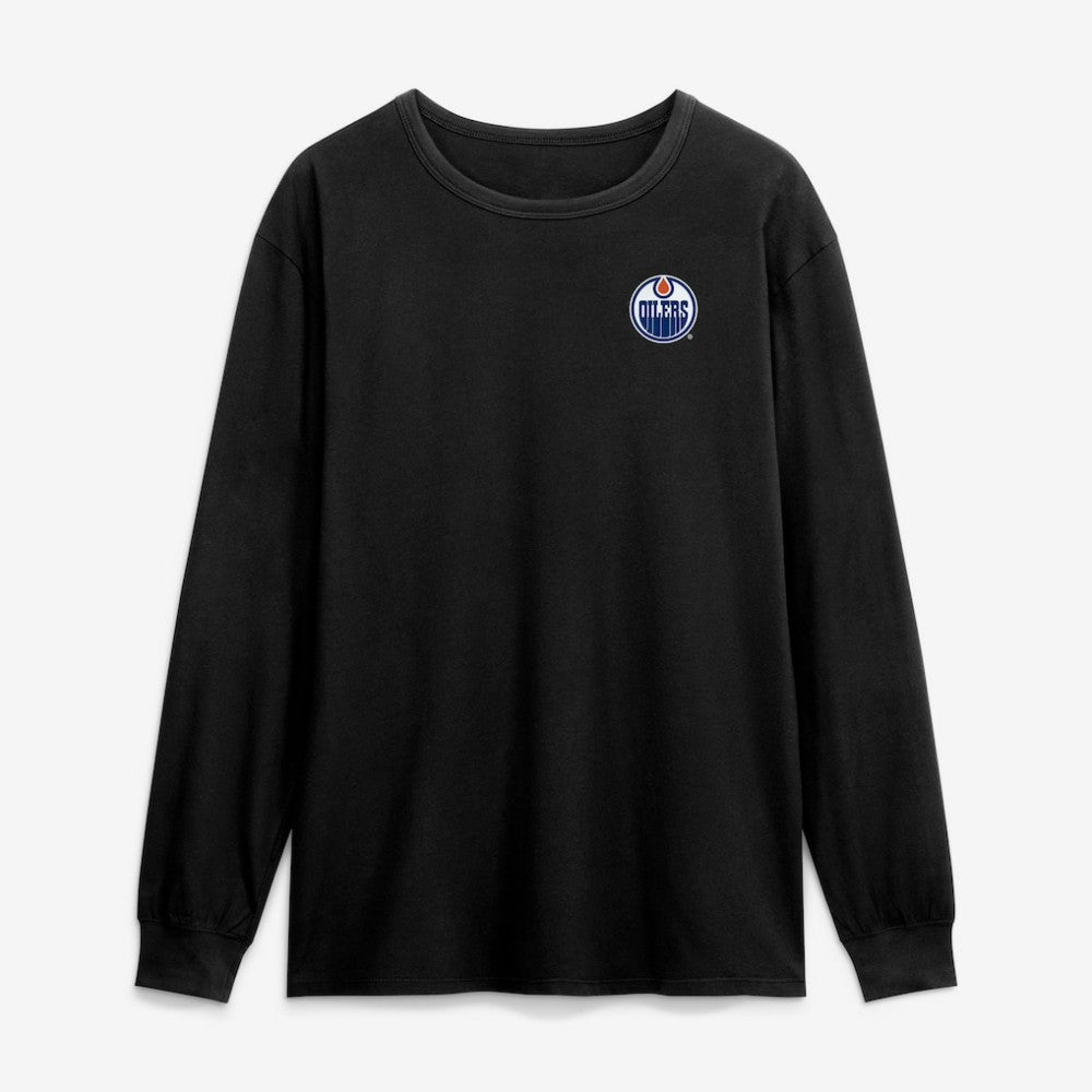 Edmonton Oilers Fanatics Game Long Sleeve T-Shirt - Black - NHL 203022878