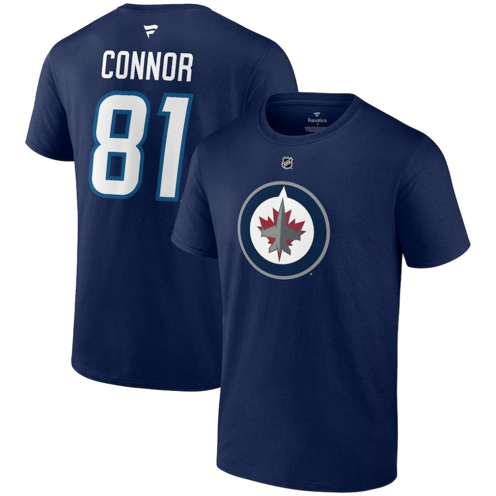 Kyle Connor Winnipeg Jets Fanatics Authentic Stack Name & Number T-Shirt - Navy - NHL 203035127
