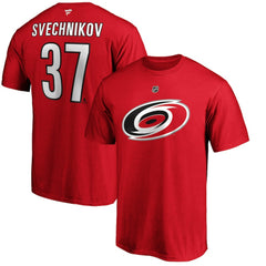 Andrei Svechnikov Carolina Hurricanes Fanatics Authentic Stack Name & Number T-Shirt - Red - NHL 203035129