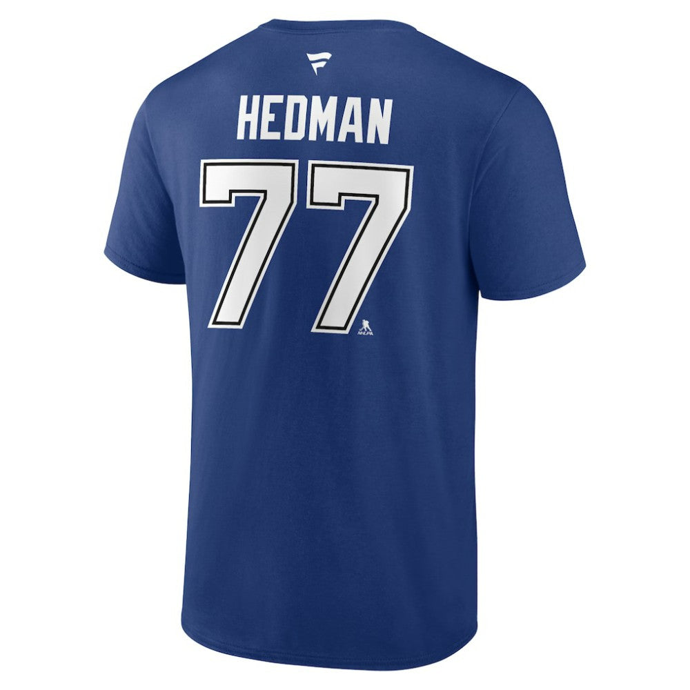 Victor Hedman Tampa Bay Lightning Fanatics Authentic Stack Name & Number T-Shirt - Blue - NHL 203035131