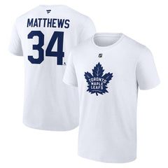 Auston Matthews Toronto Maple Leafs Fanatics Authentic Stack Name & Number T-Shirt - White - NHL 203035134