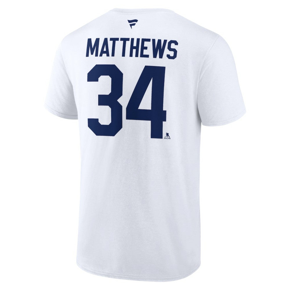 Auston Matthews Toronto Maple Leafs Fanatics Authentic Stack Name & Number T-Shirt - White - NHL 203035134