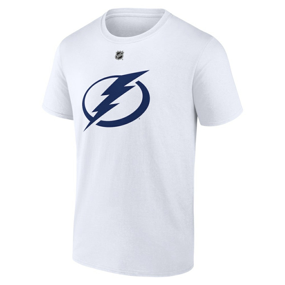 Brayden Point Tampa Bay Lightning Fanatics Authentic Stack Name & Number T-Shirt - White - NHL 203035136